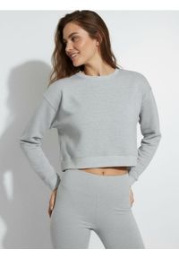 Sinsay - Krótka bluza crewneck - szary. Kolor: szary. Długość: krótkie #1