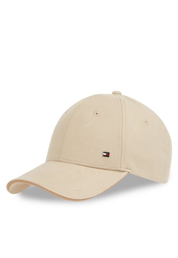 TOMMY HILFIGER - Tommy Hilfiger Czapka z daszkiem Th Corp Flannel 6 Panel Cap AM0AM13164 Beżowy. Kolor: beżowy. Materiał: bawełna, materiał