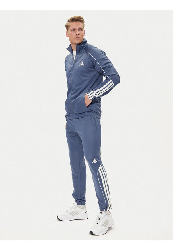 Adidas - adidas Dres 3-Stripes JX5529 Niebieski Regular Fit. Kolor: niebieski. Materiał: syntetyk