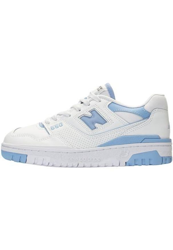 Buty do chodzenia damskie New Balance 550. Kolor: biały. Materiał: syntetyk, materiał. Sport: turystyka piesza