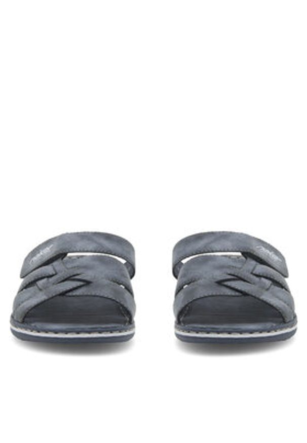 Rieker Klapki 21073-14 Granatowy. Kolor: niebieski. Materiał: skóra