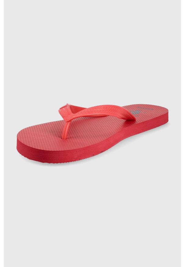 U.S. Polo Assn. japonki męskie kolor czerwony. Kolor: czerwony. Materiał: materiał. Wzór: gładki. Obcas: na obcasie. Wysokość obcasa: niski
