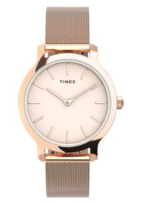 Timex zegarek TW2U86600 Transcend damski kolor różowy. Kolor: różowy. Materiał: materiał