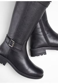 bonprix - Kozaki skórzane. Zapięcie: sprzączka. Kolor: czarny. Materiał: skóra #2