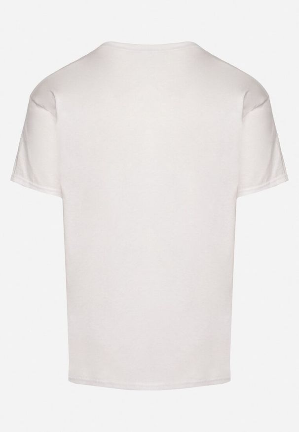 Born2be - Biała Bawełniana Koszulka T-shirt w Stylu Basic Malorisa. Okazja: na co dzień. Kolor: biały. Materiał: bawełna. Styl: klasyczny, casual, elegancki