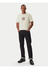 Calvin Klein Jeans T-Shirt 2Tone Graphic LV14RE829G Biały Regular Fit. Kolor: biały. Materiał: bawełna #2