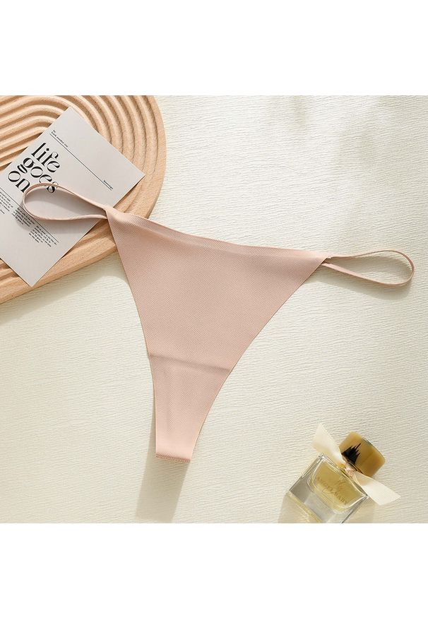 Intica - Stringi bezszwowe mini do obcisłych ubrań Benita. Kolor: beżowy. Materiał: materiał