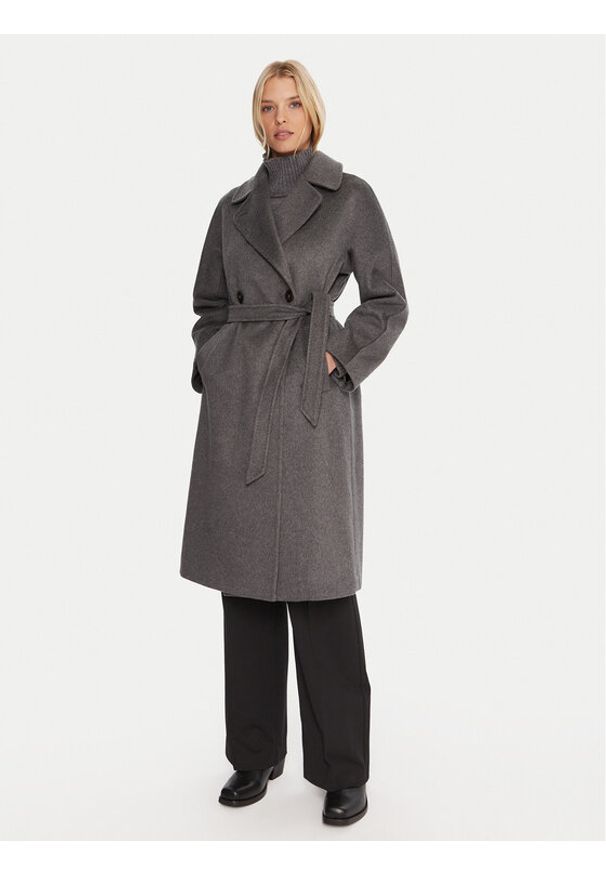 Weekend Max Mara Płaszcz przejściowy Cascia 2525016072 Szary Regular Fit. Kolor: szary. Materiał: kaszmir