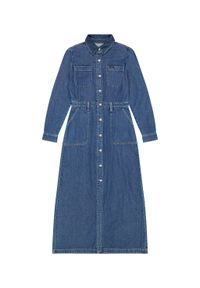 Lee - DAMSKA SUKIENKA JEANSOWA LEE MAXI DENIM UTILITY DRESS TIME OF OUR LIFE 112370993. Materiał: denim, jeans. Długość: maxi #3