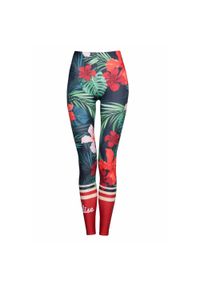 Legginsy sportowe damskie DEEP TRIP Rajskie. Kolor: wielokolorowy. Sport: joga i pilates #1