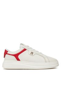 TOMMY HILFIGER - Tommy Hilfiger Sneakersy Pointy Court Sneaker FW0FW07460 Écru. Materiał: skóra
