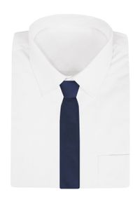 Krawat Męski - Angelo di Monti - Granatowy, Bez Wzoru. Kolor: niebieski. Materiał: tkanina. Styl: elegancki, wizytowy