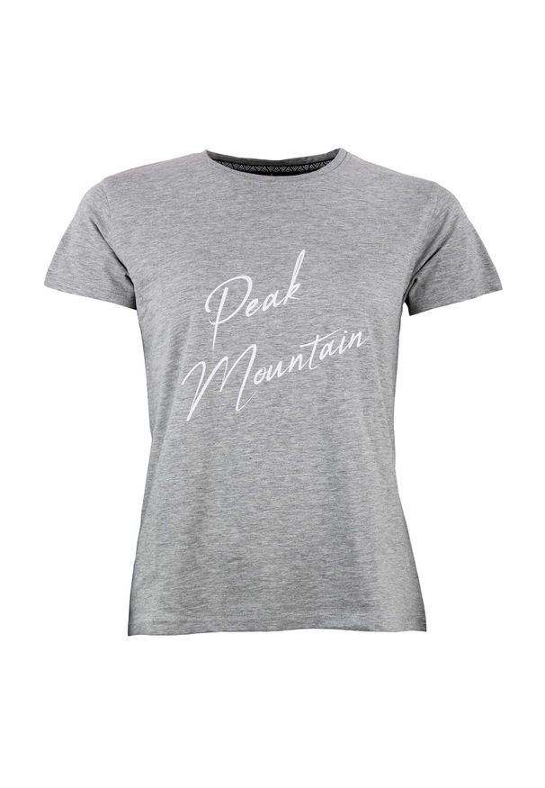 PEAK MOUNTAIN - Koszulka damska Peak Mountain Atresor. Kolor: szary. Długość rękawa: krótki rękaw. Długość: krótkie. Sport: outdoor