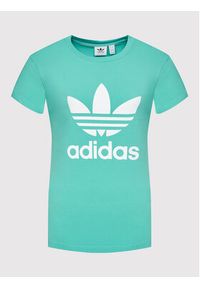 Adidas - adidas T-Shirt adicolor Classics Trefoil HE6869 Zielony Regular Fit. Kolor: zielony. Materiał: bawełna