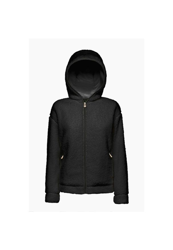 Damski polar Geox. Kolor: czarny. Materiał: polar