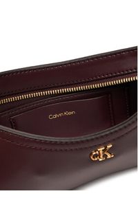 Calvin Klein Torebka Ck Small Shoulder Bag LV04F3170G Bordowy. Kolor: czerwony. Materiał: skórzane