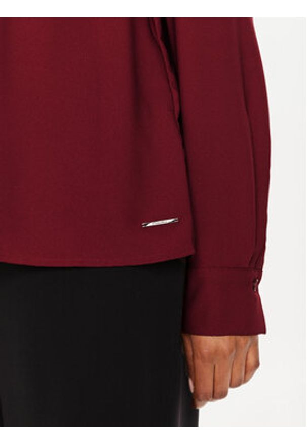 Calvin Klein Koszula K20K207167 Bordowy Regular Fit. Kolor: czerwony. Materiał: syntetyk