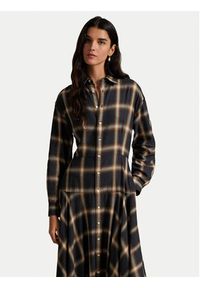 Polo Ralph Lauren Sukienka koszulowa 211A12167001 Brązowy A-Line Fit. Typ kołnierza: polo. Kolor: brązowy. Materiał: bawełna. Typ sukienki: koszulowe #2