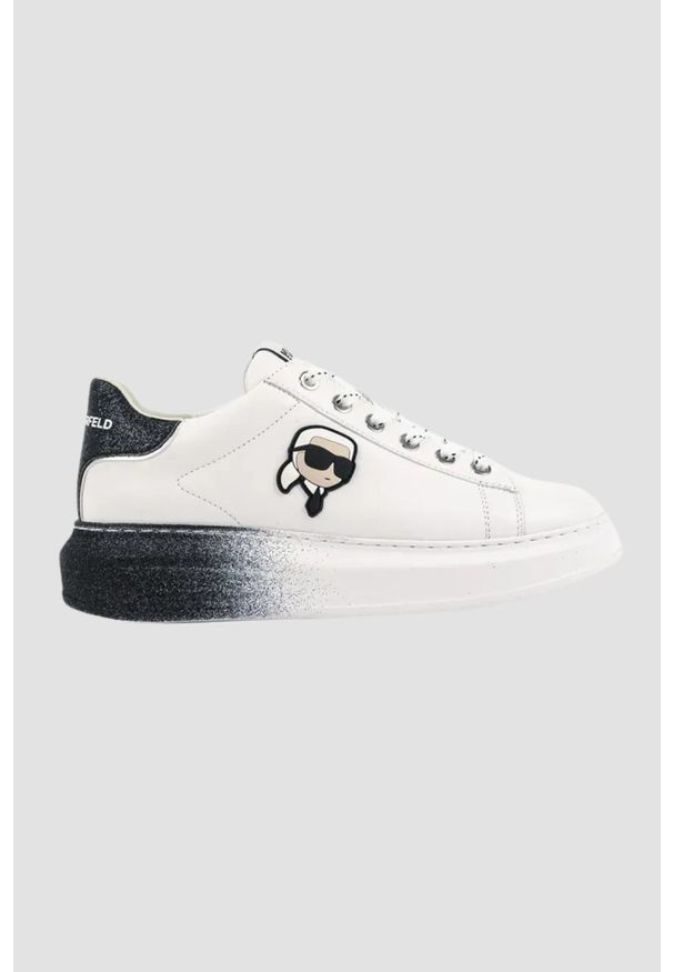 Karl Lagerfeld - KARL LAGERFELD Białe damskie sneakersy KAPRI Ombre NFT Lo Lace, Rozmiar 39. Kolor: biały. Materiał: materiał