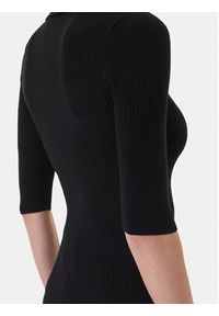 KAOS Sweter RI1NT053 0001 Czarny Regular Fit. Kolor: czarny. Materiał: syntetyk