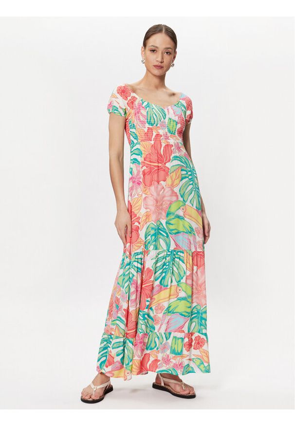 Maaji Sukienka letnia 2030CLD001 Kolorowy Regular Fit. Materiał: wiskoza. Wzór: kolorowy. Sezon: lato