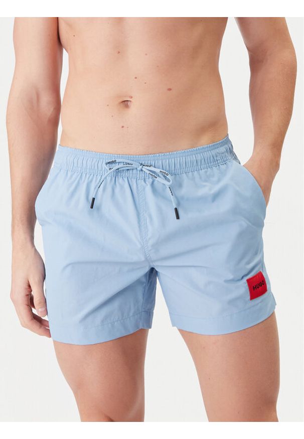Hugo - HUGO Szorty kąpielowe Dominica 50493450 Granatowy Regular Fit. Kolor: niebieski. Materiał: syntetyk