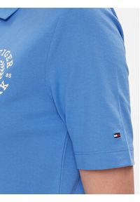 TOMMY HILFIGER - Tommy Hilfiger Polo Reg Crest Emb Polo Ss WW0WW41061 Niebieski Regular Fit. Typ kołnierza: polo. Kolor: niebieski. Materiał: bawełna #4