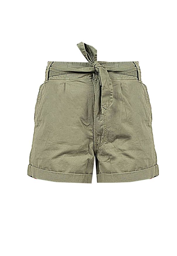 Pepe Jeans Szorty "Kaylee" | PL800987 | Kaylee | Kobieta | Zielony. Okazja: na co dzień. Stan: podwyższony. Kolor: zielony. Materiał: bawełna. Styl: casual