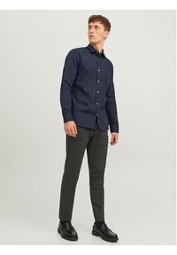 Jack & Jones - Jack&Jones Koszula 12187222 Granatowy Slim Fit. Kolor: niebieski. Materiał: bawełna, syntetyk #5
