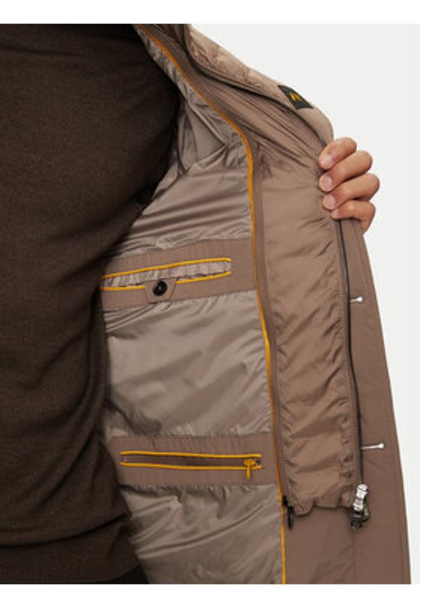 Hetrego - Hetregó Kurtka puchowa Urban 8N431 Beżowy Regular Fit. Kolor: beżowy. Materiał: syntetyk