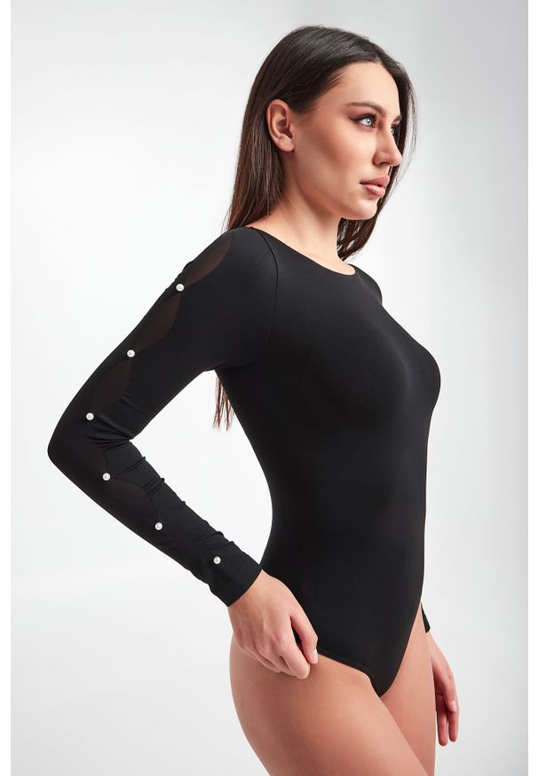 Wolford - Body WOLFORD. Materiał: tkanina. Długość rękawa: długi rękaw. Długość: długie. Wzór: gładki, aplikacja