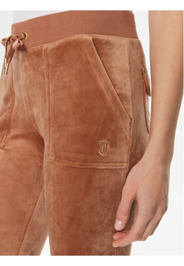 Juicy Couture Spodnie dresowe Del Ray JCAP180G Brązowy Regular Fit. Kolor: brązowy. Materiał: syntetyk
