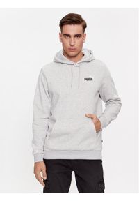 Puma Bluza Ess+ 2 Col Small Logo 674471 Szary Regular Fit. Kolor: szary. Materiał: syntetyk