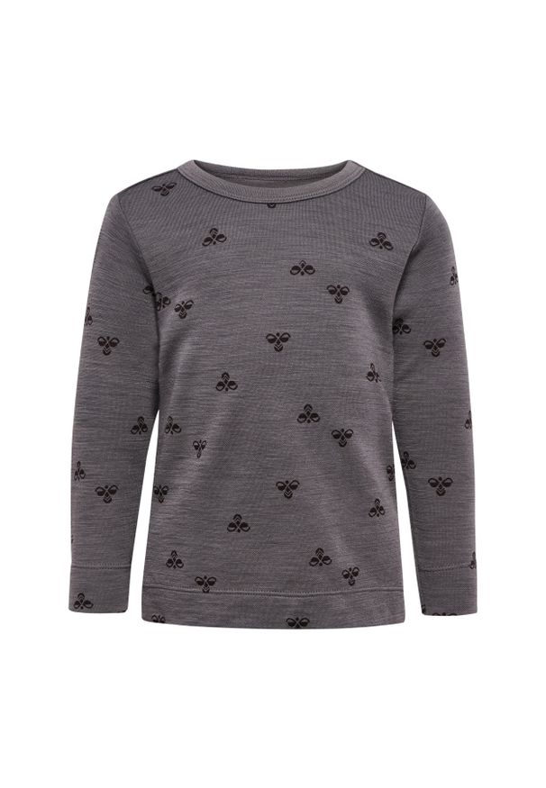 Dziecięca koszulka z długim rękawem Hummel Mini Wool. Kolor: szary. Długość rękawa: długi rękaw. Długość: długie