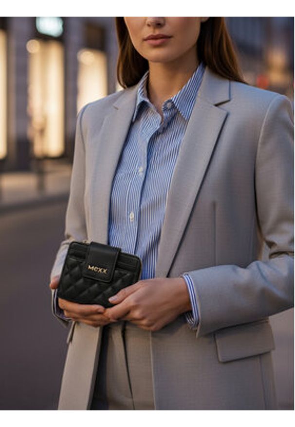 MEXX Portfel CEO-MEXX-W1-002-AW25 Czarny. Kolor: czarny. Materiał: materiał