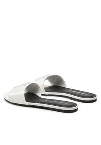 Calvin Klein Jeans Klapki Flat Sandal Slide Mg Met YW0YW01348 Biały. Kolor: biały. Materiał: skóra #5