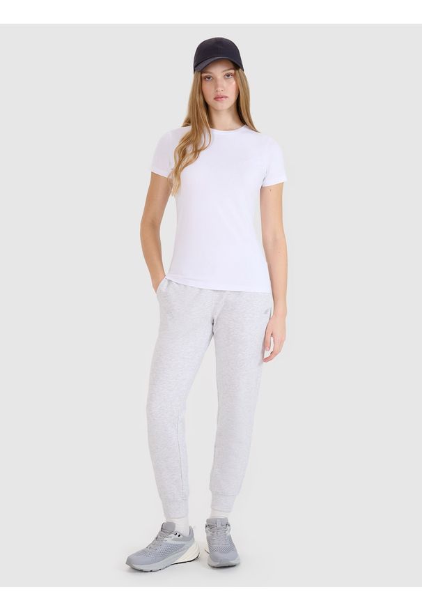 4f - 4F T-shirt slim gładki damski (2-pack) - multikolor XL. Okazja: na co dzień. Kolor: wielokolorowy. Materiał: dzianina, jersey, bawełna. Długość rękawa: krótki rękaw. Długość: krótkie. Wzór: gładki. Styl: casual, klasyczny, sportowy