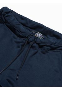 Ombre Clothing - Spodnie męskie dresowe P949 - granatowe - XL. Kolor: niebieski. Materiał: dresówka. Styl: klasyczny #4