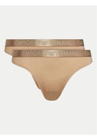 Emporio Armani Underwear Komplet 2 par fig klasycznych 163334 4F235 16355 Beżowy. Kolor: beżowy. Materiał: syntetyk