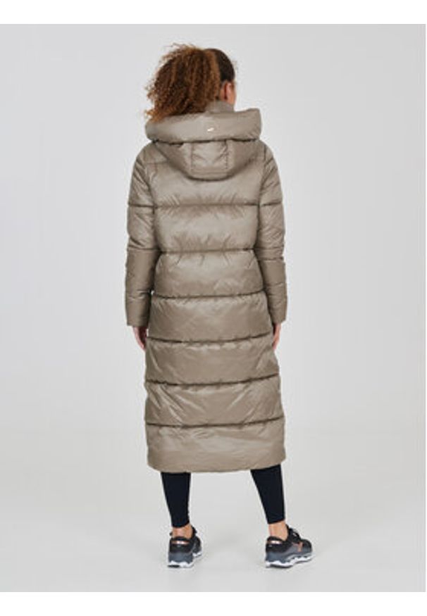 Athlecia Kurtka zimowa Elly W Maxi Puffer EA233361 Brązowy Regular Fit. Kolor: brązowy. Materiał: syntetyk. Sezon: zima