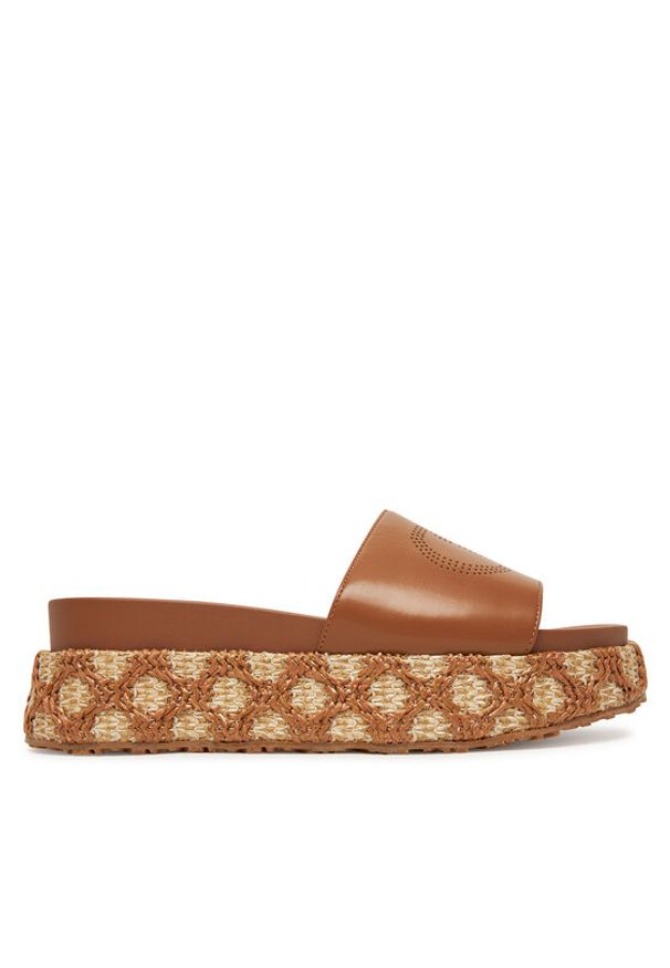 Liu Jo Klapki SA5107 EX014 Brązowy. Kolor: brązowy. Materiał: skóra