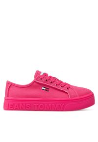 Tommy Jeans Tenisówki Mono Color Flatform EN0EN01823 Różowy. Kolor: różowy. Materiał: materiał #1