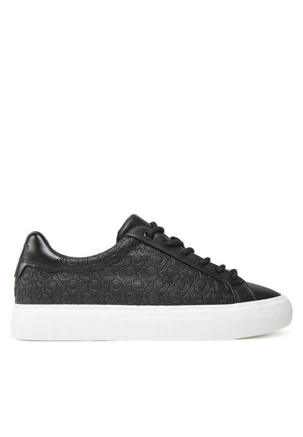 Calvin Klein Sneakersy Vulc Lace Up Mono Pu HW0HW02573 Czarny. Kolor: czarny. Materiał: skóra