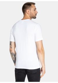 Koszulka męska Champion Organic Cotton Asymmetric Script Logo (216553-WW001). Kolor: biały. Materiał: materiał #3