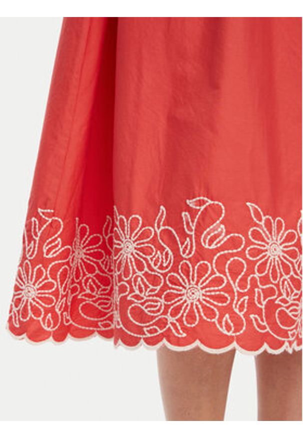 United Colors of Benetton - United Colors Of Benetton Sukienka letnia 4KUSDV0B7 Czerwony Regular Fit. Kolor: czerwony. Materiał: bawełna. Sezon: lato