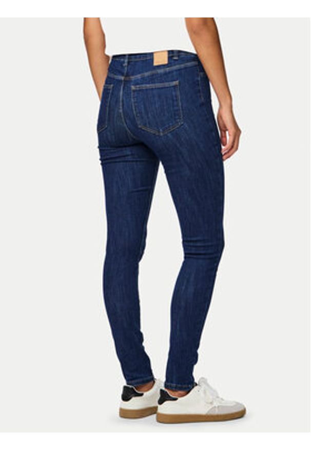 Pieces Jeansy Dea 17151022 Granatowy Skinny Fit. Kolor: niebieski