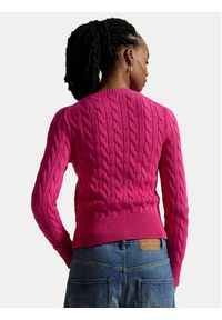 Polo Ralph Lauren Kardigan 211971868509 Różowy Slim Fit. Typ kołnierza: polo. Kolor: różowy. Materiał: bawełna #2