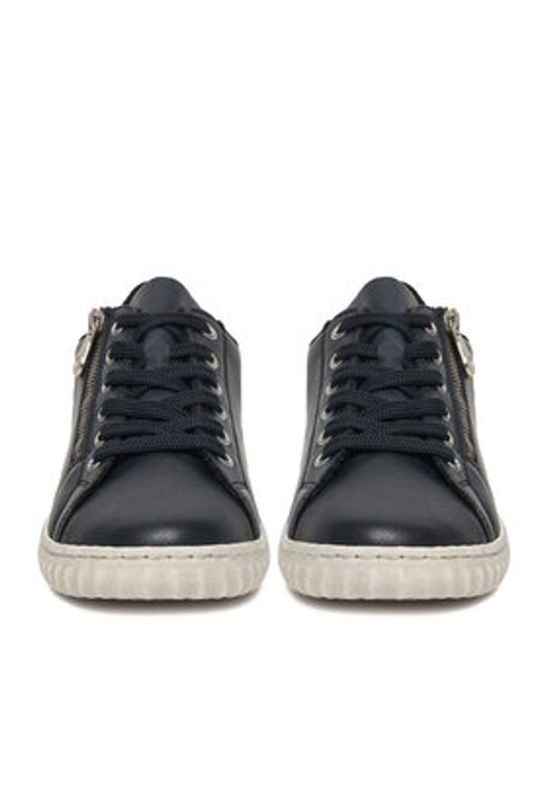 Rieker Sneakersy N0900-14 Granatowy. Kolor: niebieski. Materiał: skóra