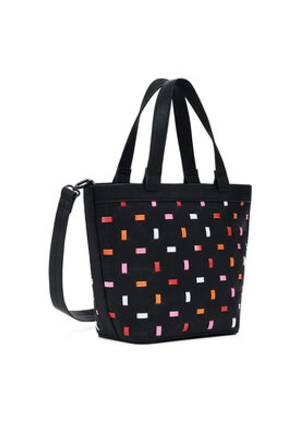Desigual Torebka 25SAXPC2 Czarny. Kolor: czarny. Materiał: skórzane