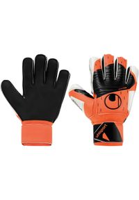 UHLSPORT - Rękawice bramkarskie Uhlsport Soft Resist+ Flex Frame. Kolor: biały, wielokolorowy, pomarańczowy, żółty